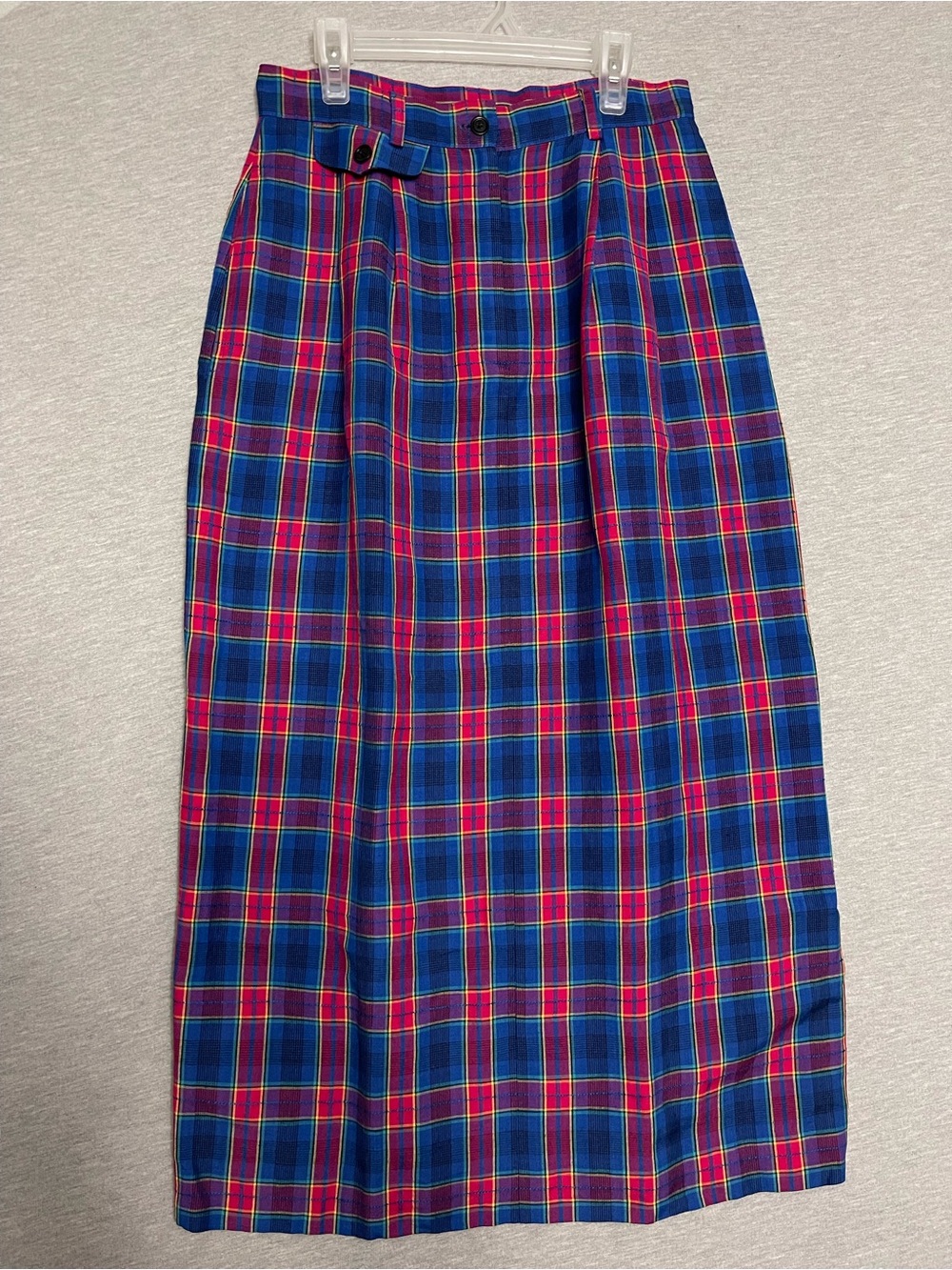 VTG 80s Robert Terry Plaid Midi Skirt